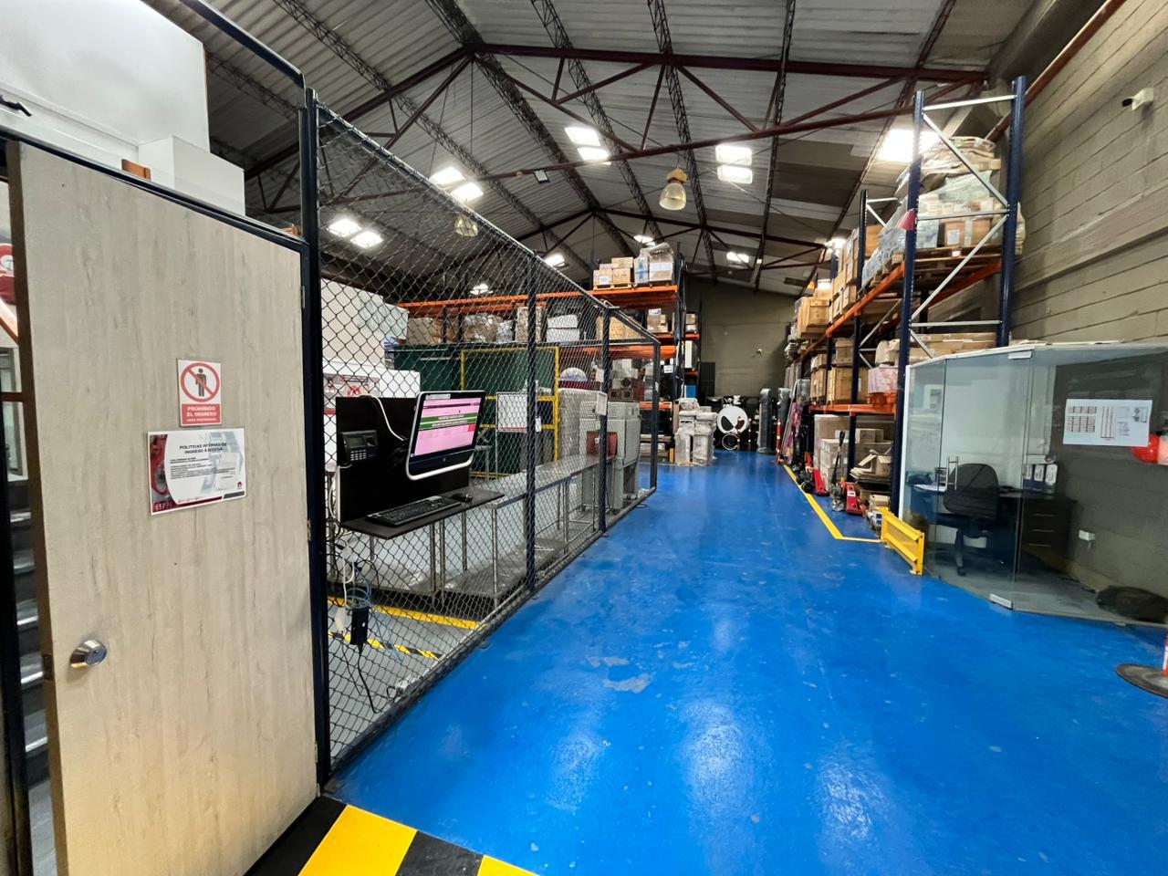 Punto de control y operación interna en bodega